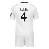 Dětský fotbalový dres Real Madrid David Alaba #4 2024-25 Domácí Krátký Rukáv (+ trenýrky)